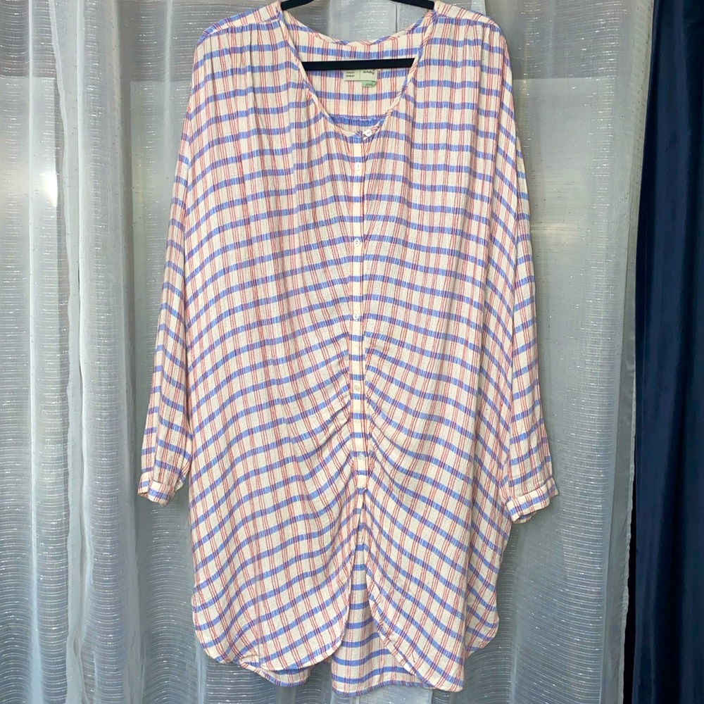 Anthropologie Saturday Sunday plaid tunic dress